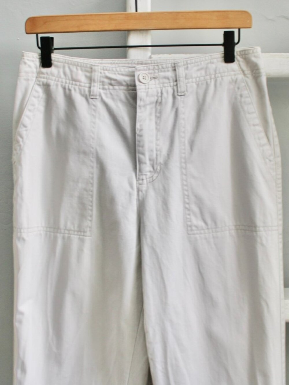 Havana Jack's Club Vintage Y2K Tan Cream Cargo Cropped High-Rise Pants Size 8 - Picture 4 of 6